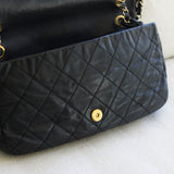 Chanel Black Calfskin Chain Me Flap with Gold Hardware