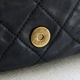 Chanel Black Calfskin Chain Me Flap with Gold Hardware