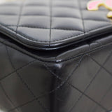 Vintage Chanel Black Lambskin Full Flap with 24k Gold Hardware