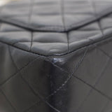 Vintage Chanel Black Lambskin Full Flap with 24k Gold Hardware
