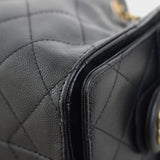 Chanel 26C Black Caviar Mini 25 Hobo with Aged Gold Hardware