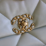 Chanel Light Blue Lambskin Medium 19 with Mixed-Metal Hardware