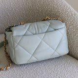 Chanel Light Blue Lambskin Medium 19 with Mixed-Metal Hardware