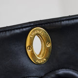 Vintage Chanel Black Lambskin Full Flap with 24k Gold Hardware
