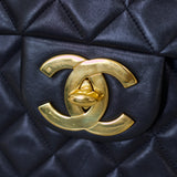 Vintage Chanel Black Lambskin XL Jumbo with 24k Gold Hardware
