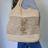Saint Laurent Raffia Maxi Tote