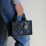 Dior Black Lambskin Mini Book Tote