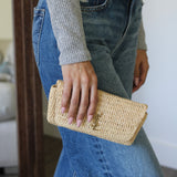 Saint Laurent Raffia Maxi Tote