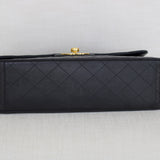 Vintage Chanel Black Lambskin XL Jumbo with 24k Gold Hardware