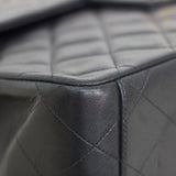 Vintage Chanel Black Lambskin XL Jumbo with 24k Gold Hardware