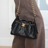 Chanel 26C Black Caviar Mini 25 Hobo with Aged Gold Hardware