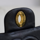 Vintage Chanel Black Lambskin XL Jumbo with 24k Gold Hardware