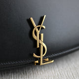 Saint Laurent Black Calfskin Voltaire Top Handle with Gold Hardware