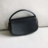 Saint Laurent Black Calfskin Voltaire Top Handle with Gold Hardware