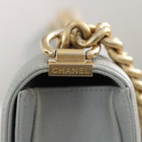 Chanel Grey Caviar Small Boy with Aged Gold Hardware