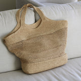 Saint Laurent Raffia Maxi Tote