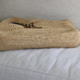 Saint Laurent Raffia Maxi Tote