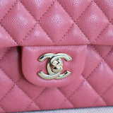 Chanel 19B Pink Caviar Small Classic Flap with Light Gold Hardware