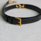 Saint Laurent Black Calfskin Voltaire Top Handle with Gold Hardware
