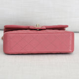 Chanel 19B Pink Caviar Small Classic Flap with Light Gold Hardware