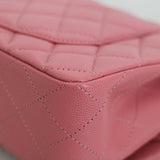 Chanel 19B Pink Caviar Small Classic Flap with Light Gold Hardware