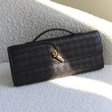 Bottega Veneta Fondant Intreciatto Long Andiamo Top Handle Clutch
