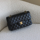 Chanel Black Caviar Small Classic Flap with Gold Hardware