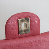 Chanel 19B Pink Caviar Small Classic Flap with Light Gold Hardware