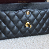 Chanel Black Caviar Small Classic Flap with Gold Hardware