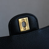 Chanel Black Caviar Small Classic Flap with Gold Hardware