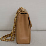 Vintage Chanel Beige Caviar Vertical Jumbo with 24k Gold Hardware