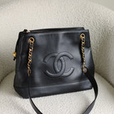 Vintage Chanel Black Caviar Timeless CC Tote