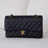 Chanel Black Caviar Medium Classic Flap with Gold Hardware