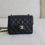 Vintage Chanel Black Caviar Mini Square with 24k Gold Hardware (Pending)