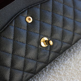 Chanel Black Caviar Medium Classic Flap with Gold Hardware
