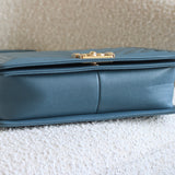 Chanel 18S Blue Caviar New Medium Boy with Light Gold Hardware
