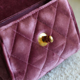 Vintage Chanel Purple Velvet Mini Flap with 24k Gold Hardware