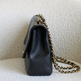Vintage Chanel Black Caviar Single Flap Jumbo with 24k Gold Hardware