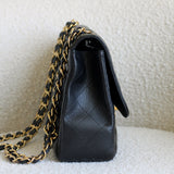 Vintage Chanel Black Caviar Single Flap Jumbo with 24k Gold Hardware