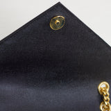 Saint Laurent Black Grain Medium Triquilt Envelope Flap