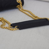 Saint Laurent Black Grain Medium Triquilt Envelope Flap