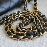 Vintage Chanel Black Caviar Single Flap Jumbo with 24k Gold Hardware