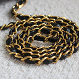 Vintage Chanel Black Lambskin Mini Square with24k Gold Hardware