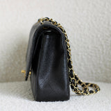 Chanel Black Caviar Medium Classic Flap with Gold Hardware