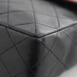 Vintage Chanel Black Lambskin Large Square with 24k Gold Hardware