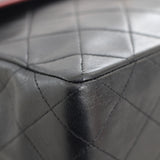 Vintage Chanel Black Lambskin Large Square with 24k Gold Hardware