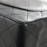 Vintage Chanel Black Lambskin Large Square with 24k Gold Hardware