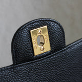 Chanel Black Caviar Medium Classic Flap with Gold Hardware