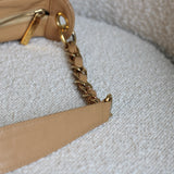 Vintage Chanel Dark Beige Caviar Shoulder Bag with 24k Gold Hardware