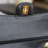 Vintage Chanel Black Caviar Medium Classic Flap with 24k Gold Hardware